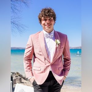 Venice Dusty Rose Velvet Dinner Jacket